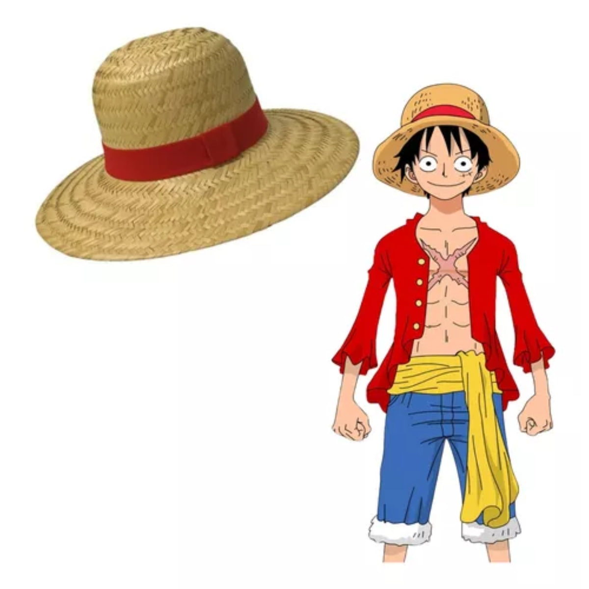 Chapéu de Palha do Luffy - Cosplay Chapéu de Palha do Luffy - Cosplay